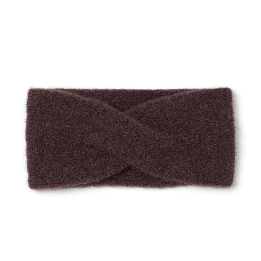 Knit wool-blend headband with twisted front detail